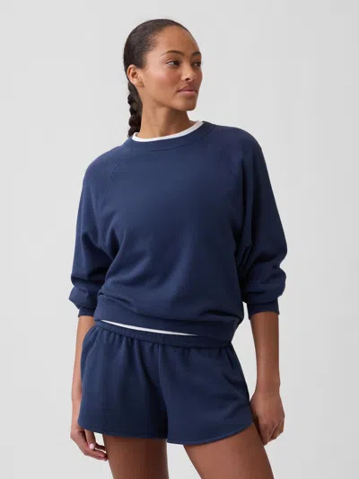 Gap Factory Oversized French Terry Crewneck Sweatshirt In Blue