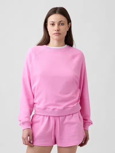 Gap Factory Oversized French Terry Crewneck Sweatshirt In Pink
