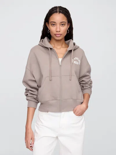 Gap Factory Oversized Gap Graphic Zip Hoodie In Neutral