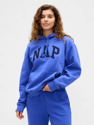 Gap Factory Oversized Gap Nap Logo Hoodie In Blue