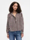 Gap Factory Oversized Ruffle Top In Brown