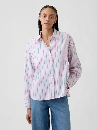 Gap Factory Oversized Shirt In Poplin In Multi