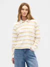 Gap Factory Oversized Stripe Rugby Polo Shirt Shirt In Animal Print