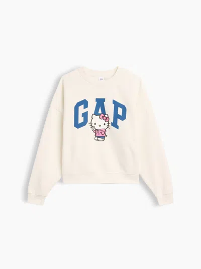 Gap Factory Oversized Wedge Crewneck Sweatshirt In Hello Kitty Peace