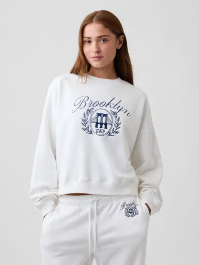 Gap Factory Oversized Wedge Crewneck Sweatshirt In New Off White