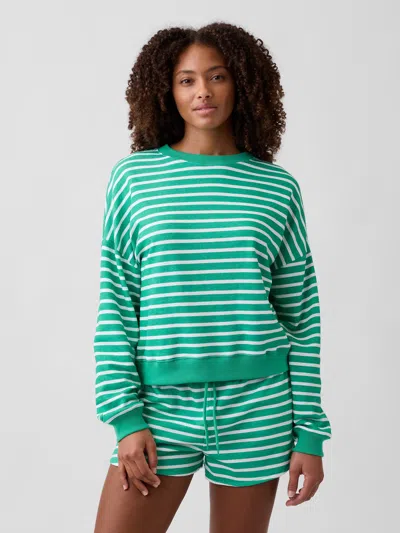 Gap Factory Oversized Wedge French Terry Sweatshirt In Green