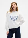 Gap Factory Oversized Wedge Gap Logo Sweatshirt In White