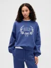 Gap Factory Oversized Wedge Gap Logo Sweatshirt In Blue