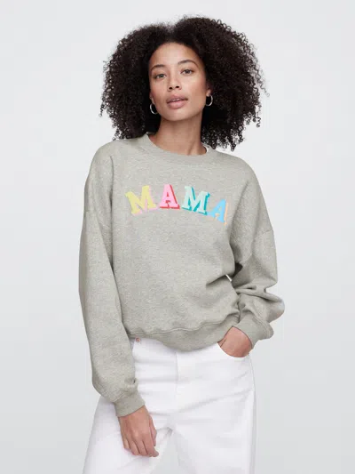 Gap Factory Oversized Wedge Graphic Sweatshirt In Gray