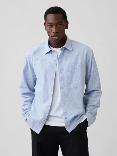 Gap Factory Oxford Shirt In Boxy Fit In Blue