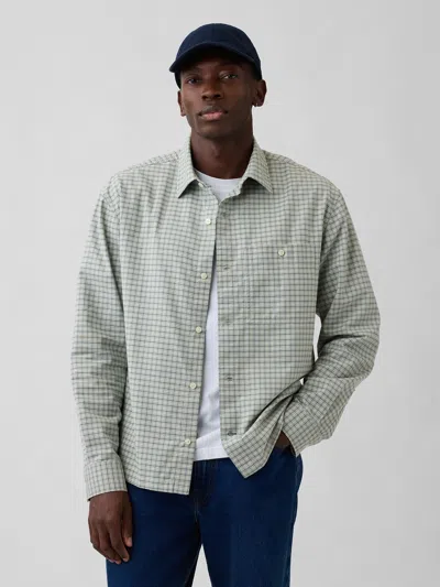 Gap Factory Oxford Shirt In Boxy Fit In Green