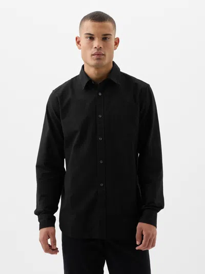 Gap Factory Oxford Shirt In Standard Fit In Black