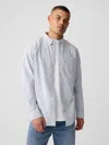 Gap Factory Oxford Shirt In Standard Fit In Blue