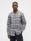Gap Factory Oxford Shirt In Standard Fit In Gray