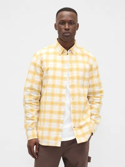 Gap Factory Oxford Shirt In Standard Fit In Neutral