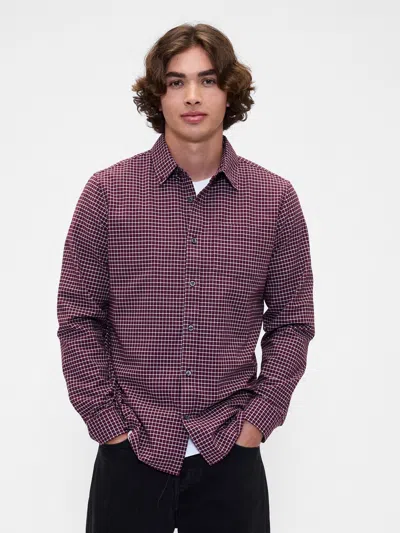 Gap Factory Oxford Shirt In Standard Fit In Purple