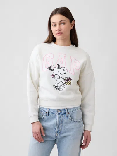 Gap Factory Peanuts Oversized Wedge Crewneck Sweatshirt In Multi