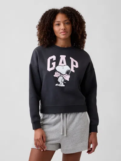 Gap Factory Peanuts Oversized Wedge Crewneck Sweatshirt In Pink