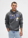 Gap Factory Peanuts Relaxed Gap Logo Hoodie In Gray
