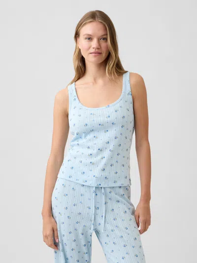 Gap Factory Pointelle Pj Tank Top In Blue