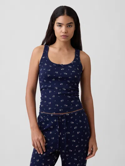 Gap Factory Pointelle Pj Tank Top In Navy Floral