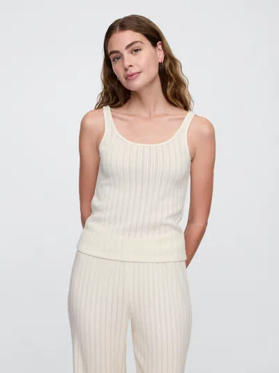Gap Factory Pointelle Pj Tank Top In White