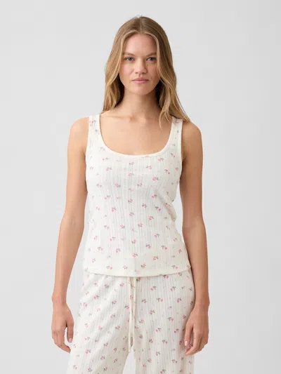 Gap Factory Pointelle Pj Tank Top In White