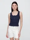 Gap Factory Pointelle Scoopneck Top In Blue
