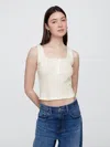 Gap Factory Pointelle Scoopneck Top In Neutral