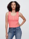 Gap Factory Pointelle Scoopneck Top In Pink