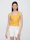 Gap Factory Pointelle Scoopneck Top In Yellow