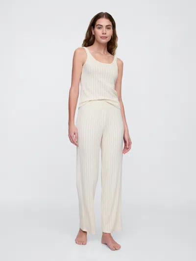 Gap Factory Pointelle Wide-leg Pj Pants In Neutral