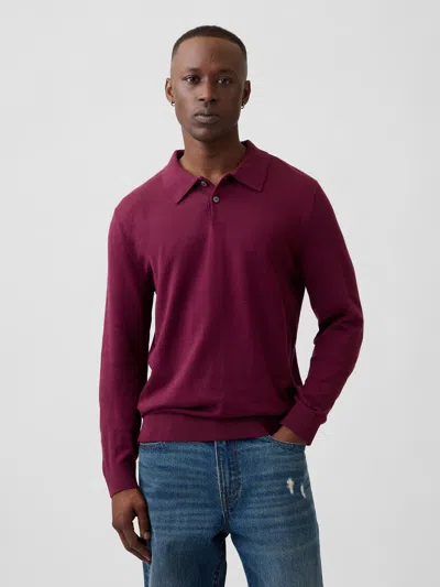 Gap Factory Polo Shirt Sweater In Purple
