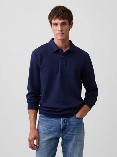 Gap Factory Polo Shirt Sweatshirt In Blue