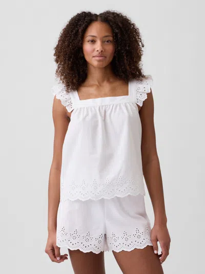 Gap Factory Poplin Eyelet Pj Top