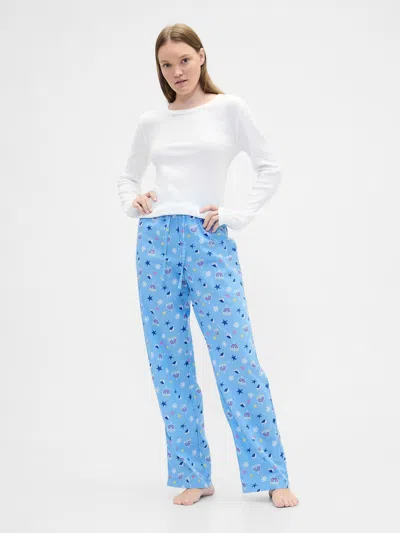 Gap Factory Poplin Pj Pants In Blue