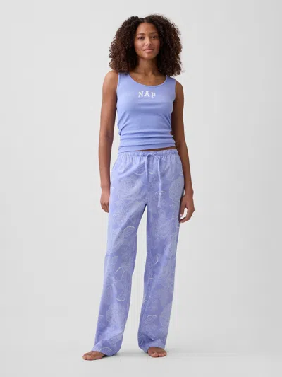 Gap Factory Poplin Pj Pants In Blue