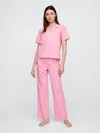 Gap Factory Poplin Pj Pants In Pink