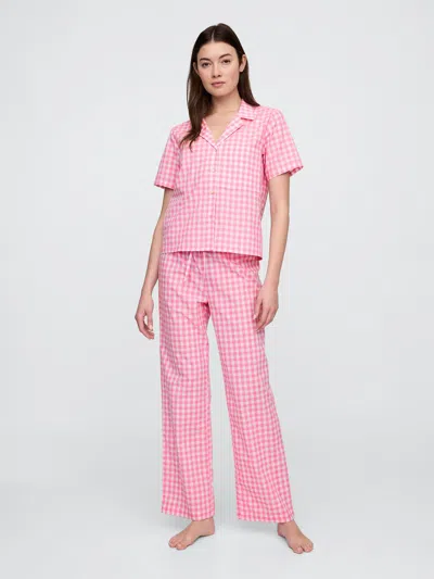 Gap Factory Poplin Pj Pants In Pink