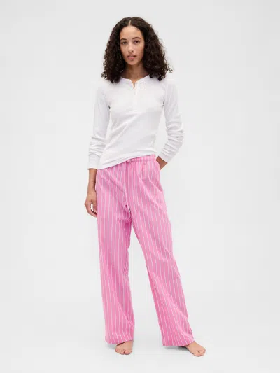 Gap Factory Poplin Pj Pants In Pink