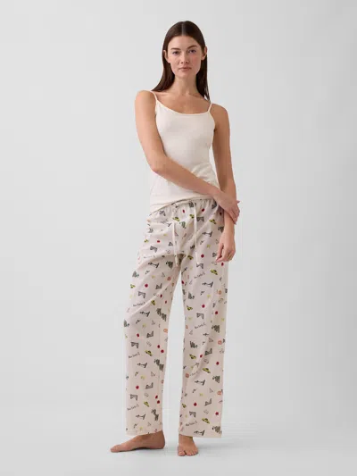Gap Factory Poplin Pj Pants In Pink