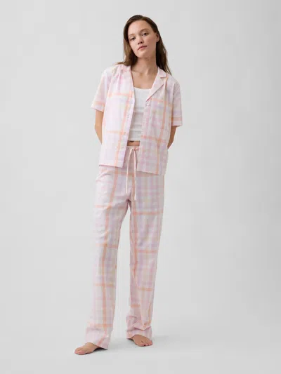 Gap Factory Poplin Pj Pants In Pink
