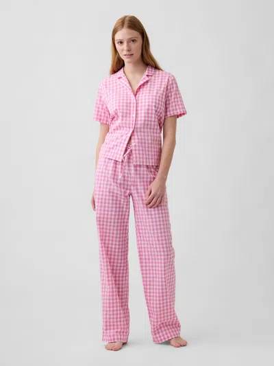 Gap Factory Poplin Pj Pants In Pink