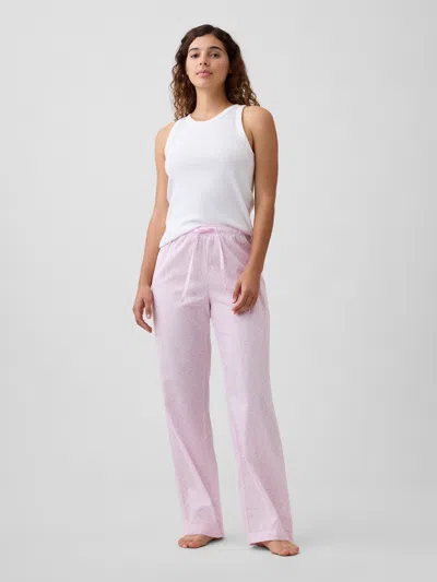 Gap Factory Poplin Pj Pants In Pink