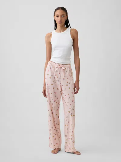 Gap Factory Poplin Pj Pants In Pink