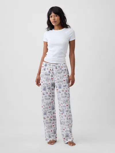 Gap Factory Poplin Pj Pants In White New York