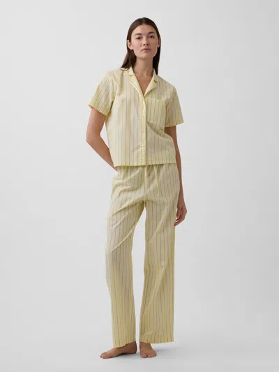 Gap Factory Poplin Pj Pants In Yellow