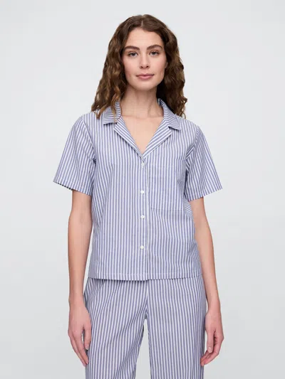 Gap Factory Poplin Pj Shirt In Blue