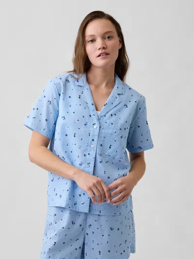 Gap Factory Poplin Pj Shirt In Blue