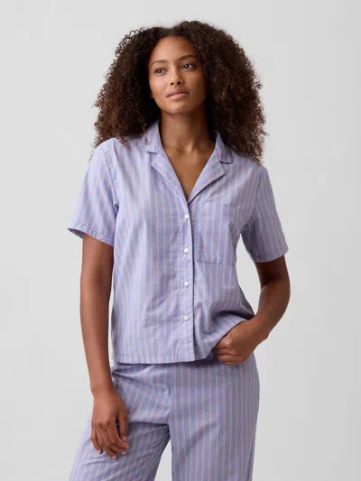 Gap Factory Poplin Pj Shirt In Blue